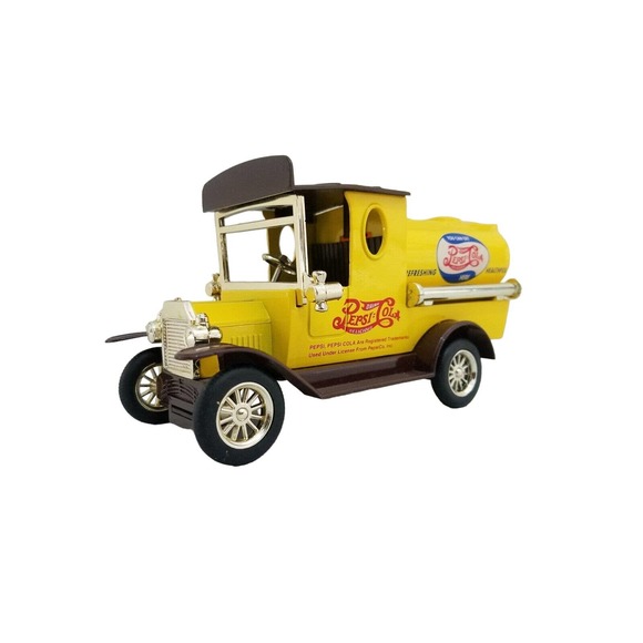 Golden Wheels 20886-002 Diecast Pepsi-Cola Yellow and Bown Coin Bank - Picture 1 of 10